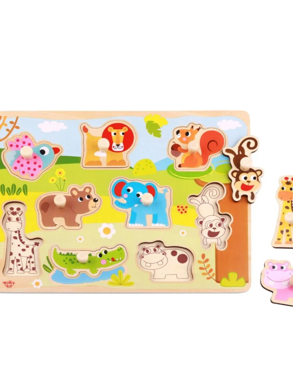 NEW Montessori Wooden Farm Animal Puzzle Toddler Learning Toy Educational Gift